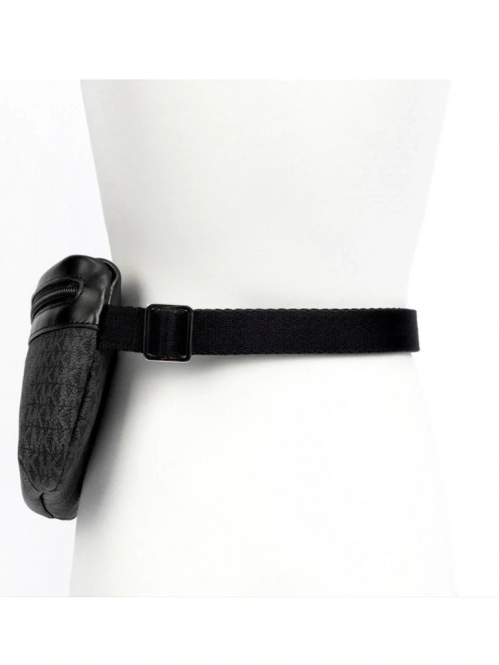 Michael Kors Fanny Belt Bag Black and Sliver NEW